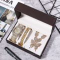 2022 Venta caliente Sexy Delicada Luxury 3 piezas Reloj Set Mejor Cabina de Regalos Collar de mariposa Joya Diamante Full Diamond Ladies
